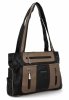 Torebka Damska Shopper Bag firmy Hernan 3892-1 Czarna/Ziemista
